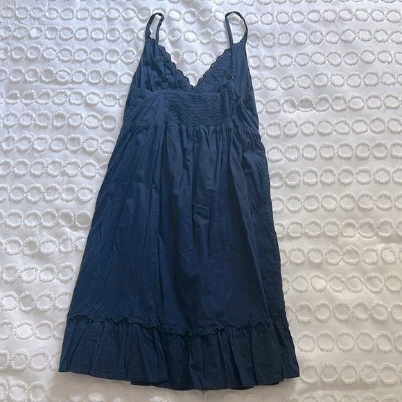 Navy Boho Dress Size Four - Picture 2 of 2